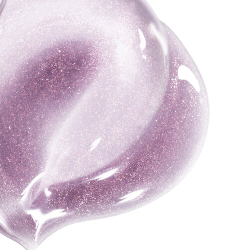 A luxurious swirl of YSL LOVESHINE Plumping Gloss, a translucent purple-pink with sparkling, captivating shimmer.