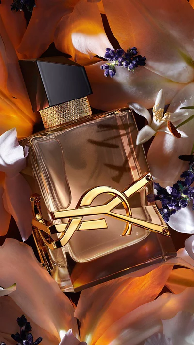 Libre Flowers and Flames is lying down with some Diva Lavender and white orange blossoms .