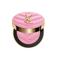 Open YSL Make Me Blush Powder Blush in shade 10 Stardust Love, revealing the delicate light pink blush and quilted case