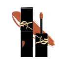 YSL The Inks Vinyl Cream in shade 810, featuring a black tube with a gold YSL logo and a heart-shaped cutout revealing the orange shade.