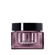 YSL Beauty Pure Shots Youth Reload Cream, 50ml, in a sleek purple-tinted glass jar with black lid, reflected on white.