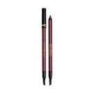 Two YSL Lines Liberated Waterproof Eye Pencils in Unrestricted Plum shade, one open and one closed, showcasing their luxurious design.