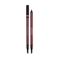 Two YSL Lines Liberated Waterproof Eye Pencils in Unrestricted Plum shade, one open and one closed, showcasing their luxurious design.