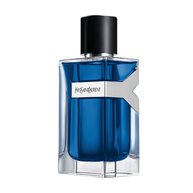 YSL Y Eau de Toilette Intense Iced Cologne 100ml, a blue fragrance in a sleek glass bottle with a silver Y logo and black cap.