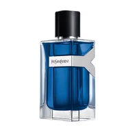 YSL Y Eau de Toilette Intense Iced Cologne 100ml, a blue fragrance in a sleek glass bottle with a silver Y logo and black cap.