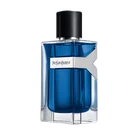 YSL Y Eau de Toilette Intense Iced Cologne 100ml, a blue fragrance in a sleek glass bottle with a silver Y logo and black cap.