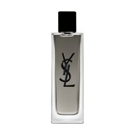 MYSLF Eau de Toilette Intense bottle with black cap and YSL Cassandre logo embossed on the glass.