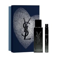 YSL MYSLF Eau de Parfum 40ml and  10ml set, with a dark blue heart- patterned gift box.