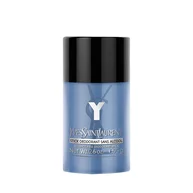 YSL Y Alcohol-Free Deodorant Stick, 75g, in a modern blue and black design, offering long-lasting freshness.