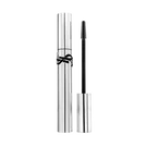 YSL Lash Latex Mascara, with a silver tube and black YSL logo, shown both closed and with the brush extended.