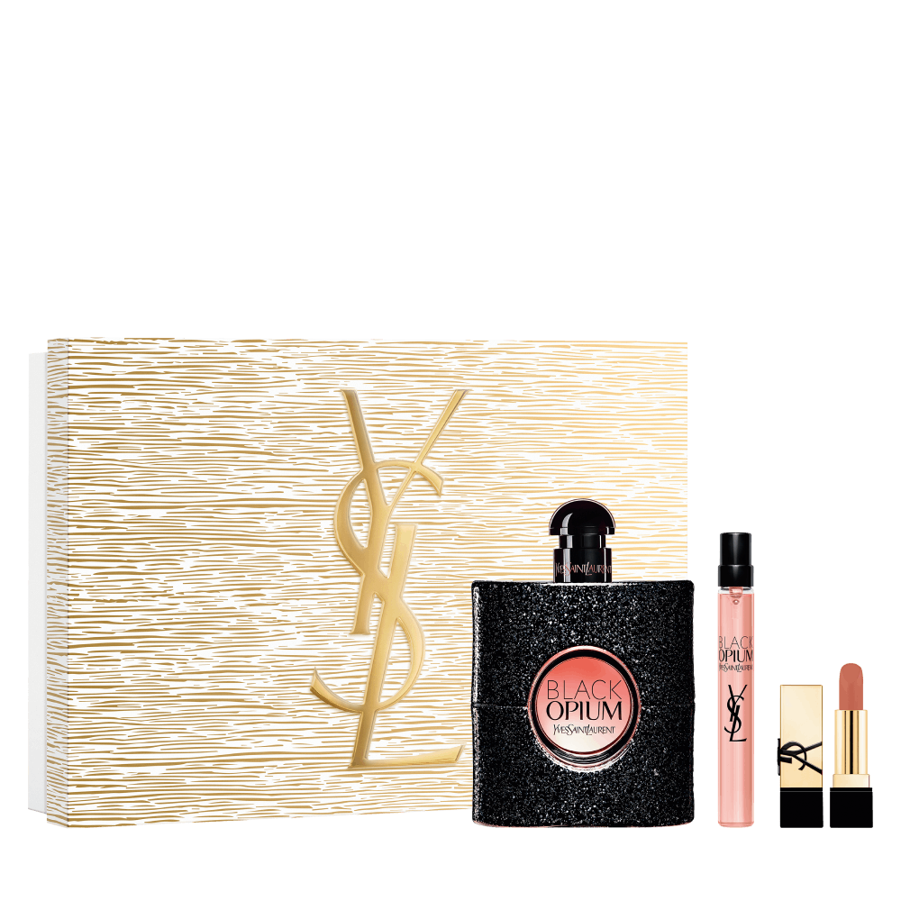Black Opium Eau de Parfum Trio Holiday Set with Lipstick | YSL Beauty