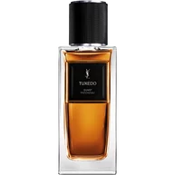 YSL Le Vestiaire des Parfums Tuxedo Eau de Parfum, a sleek rectangular bottle with amber liquid and a black label.