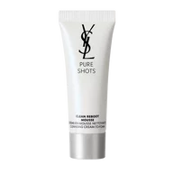 YSL Pure Shots Clean Reboot Mousse 10ml packshot, front view of a white tube, a luxurious cleansing cream-to-foam.