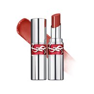 YSL LOVESHINE Lipstick in Berry Crush, shade 219, displayed open and closed with a luxurious texture swatch.