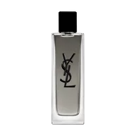 MYSLF Eau de Toilette Intense bottle with black cap and YSL Cassandre logo embossed on the glass.