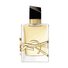 Libre Eau de Parfum bottle with gold accents, YSL Beauty logo embedded and black cap.