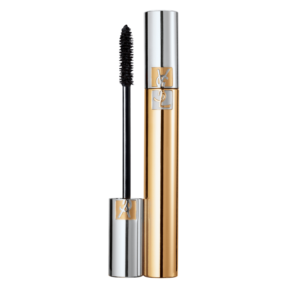 Mascara Volume Effet Faux Cils in black shade, shown both open and closed.